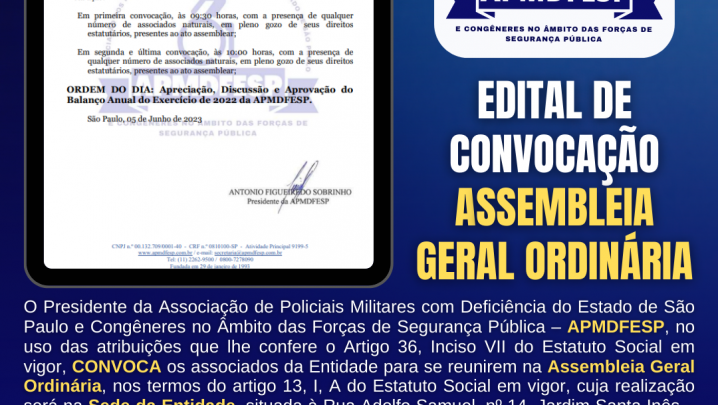 EDITAL DE CONVOCAÇÃO - Assembleia Geral Ordinária